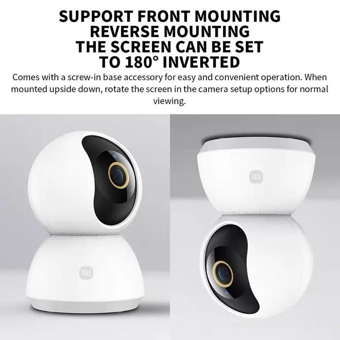 Xiaomi 360 ° Caméra de sécurité domestique intelligente Mi PTZ 2K Webcam 1296P 3 mégapixels AI détection humaine Vision