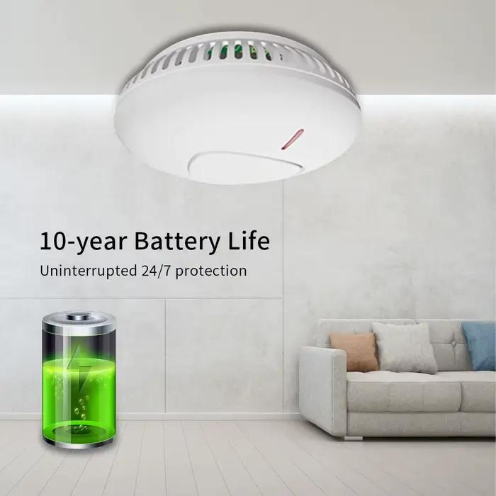 Détecteur de fumée à batterie de 10 ans