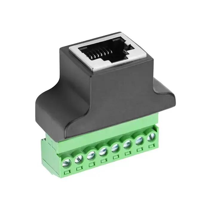 Adaptateur réseau RJ45 prise mâle femelle à 8 broches borne à vis connecteur