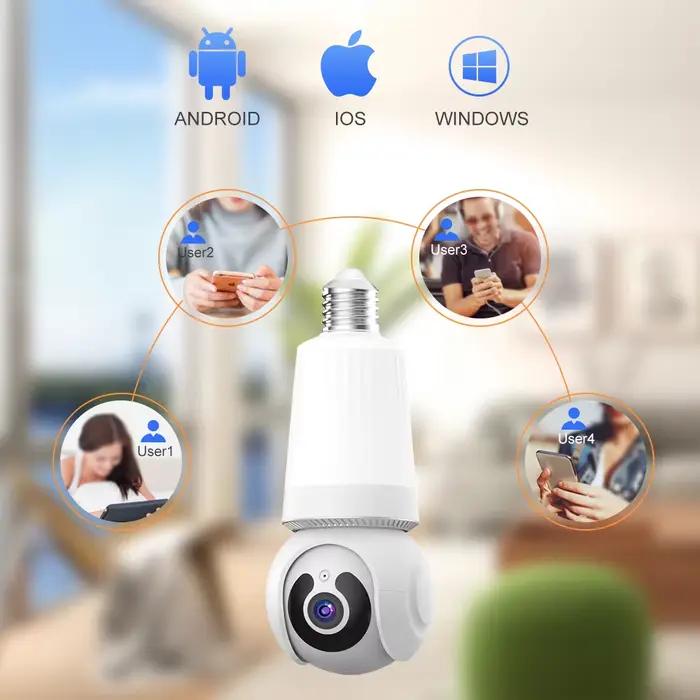 Caméra 2-en-1 avec ampoule LED intégrée