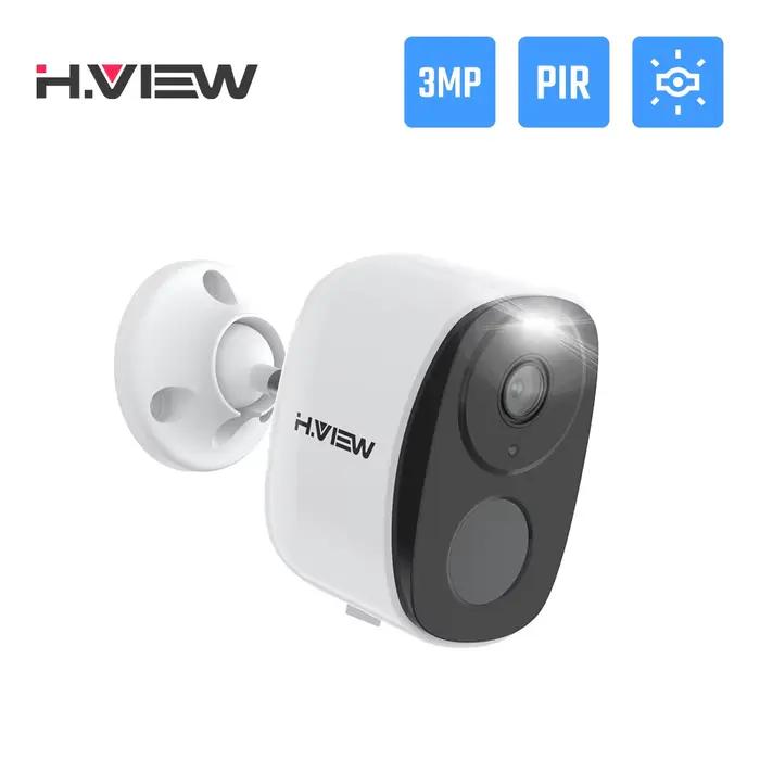 H.VIEW – caméra d'extérieur sans fil alimentée par batterie PIR