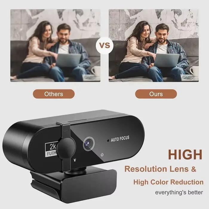 Webcam 4K dtvane avec mise au point automatique et microphone intégré pour visioconférences et cours en ligne