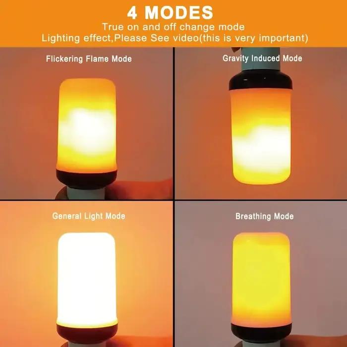 E27 E14 LED effet de flamme lumière 12W plusieurs Modes créatif maïs ampoule lampe décorative pour Bar hôtel Restaurant fête décor à la maison