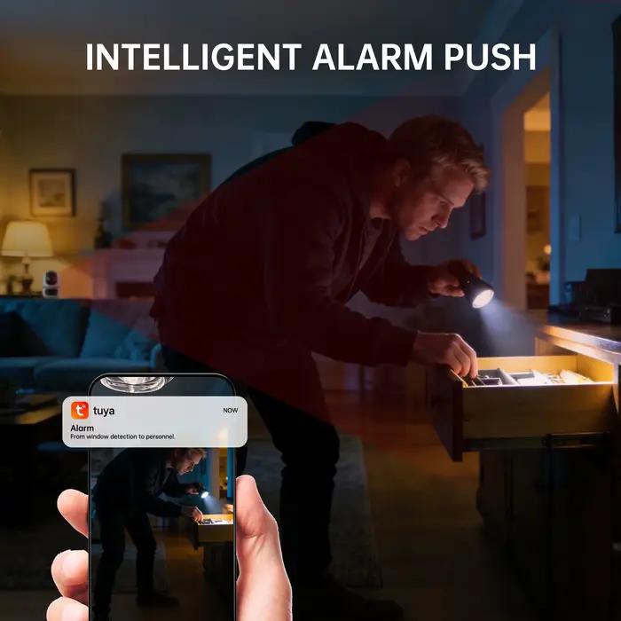 Caméra de surveillance domestique Tuya 5G WiFi à double objectif