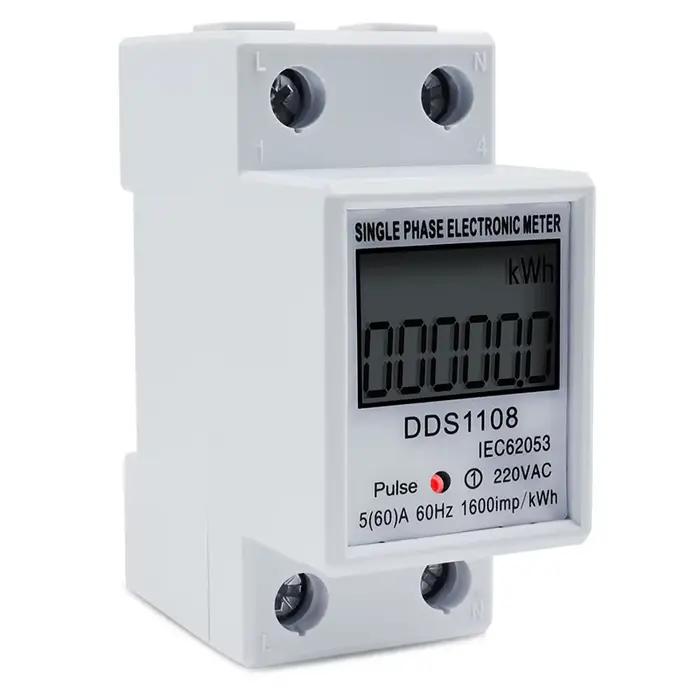 Compteur de consommation d'énergie à affichage numérique LCD