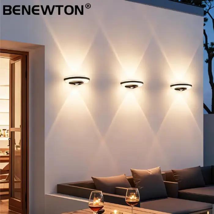 LED applique murale extérieure IP65 étanche en aluminium monté en Surface moderne haut vers le bas