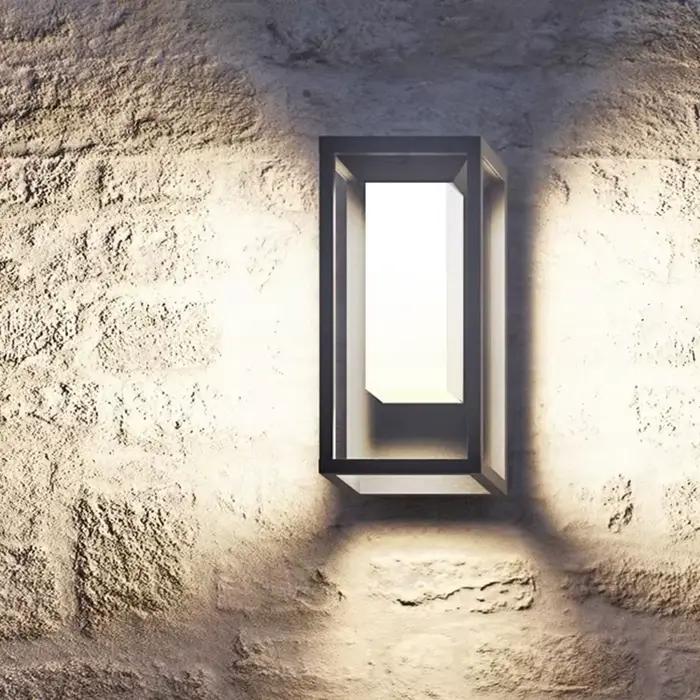 Lampe murale LED solaire extérieure capteur de lumière IP65 étanche jardin porche