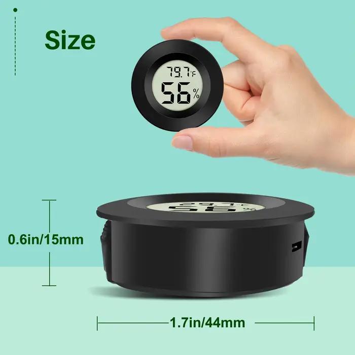 1 mini thermomètre et hygromètre numérique LCD-50 ° C à +70 ° Compteur de température et d'humidité C pour les tests du réfrigérateur et du congélateur