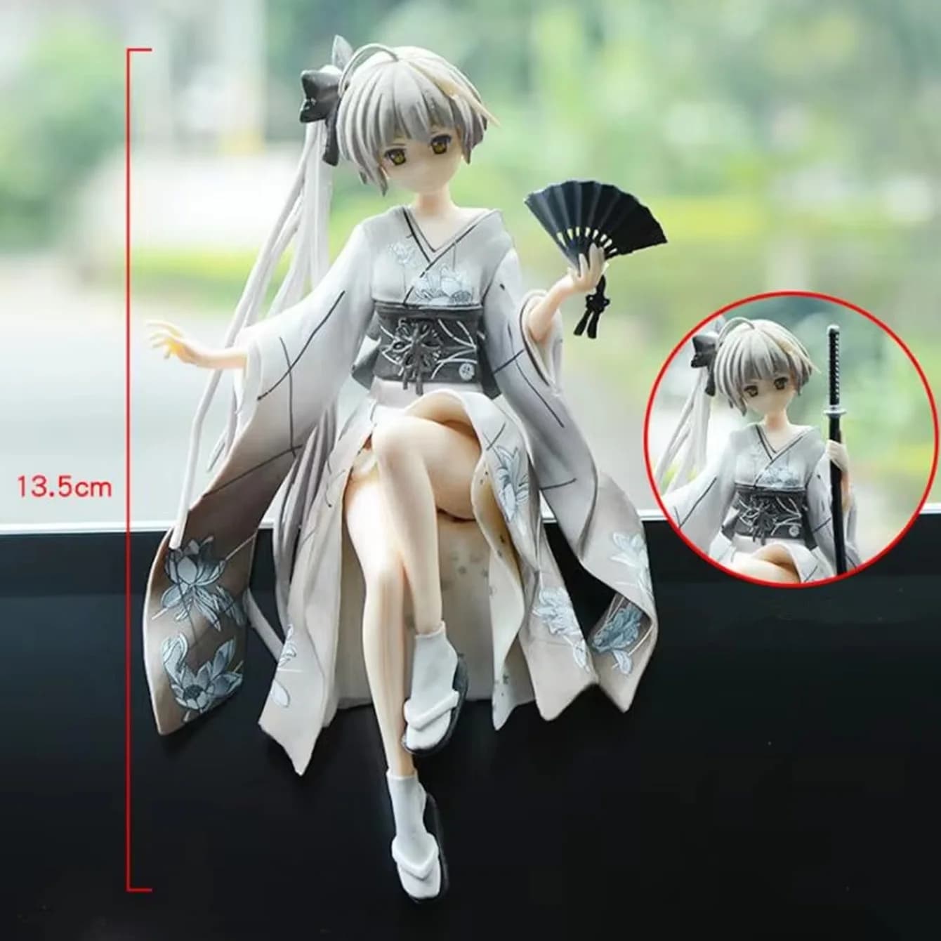 Figurine de fille anime 3 pièces - Sora Kasugano en kimono, statue de collection en PVC, décoration