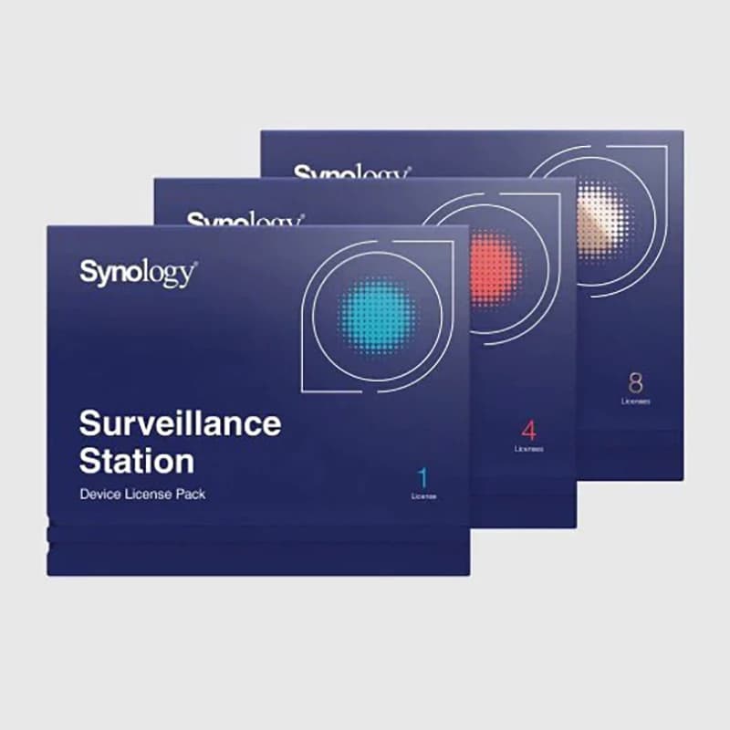 Licences Synology de Station de Surveillance pour caméras vidéo 1/4/8
