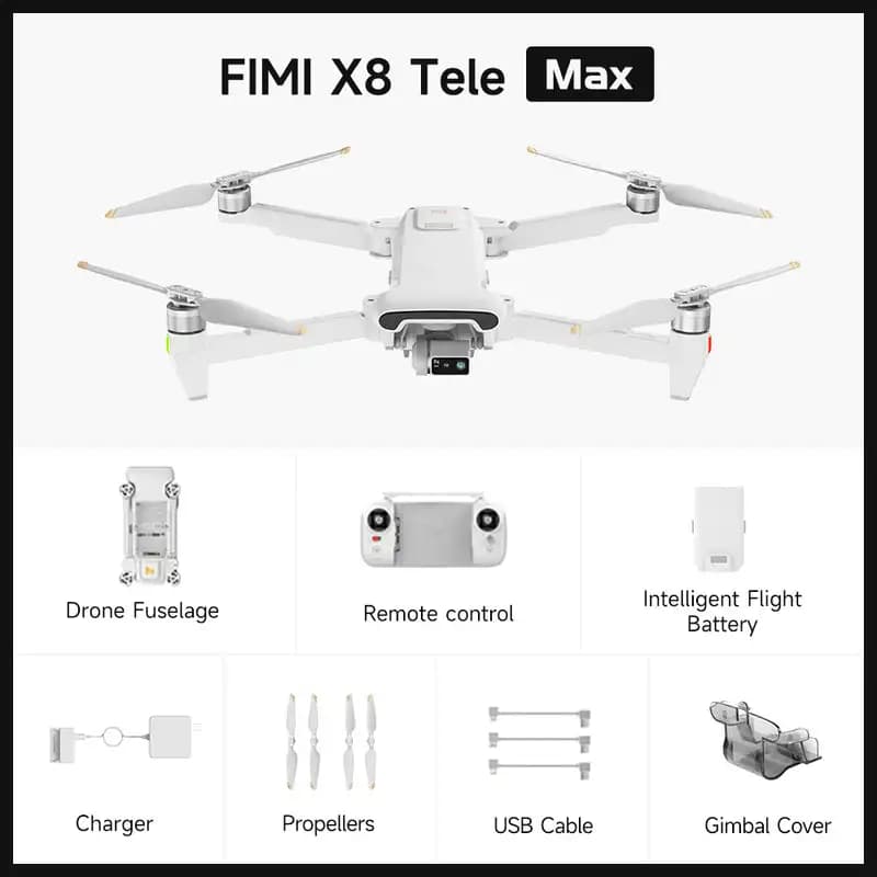 FIMI X8 Pro 2025 Drone avec caméra 1/1,3 pouce 48MP CMOS, 4K 60fps, professionnel, portée de transmi