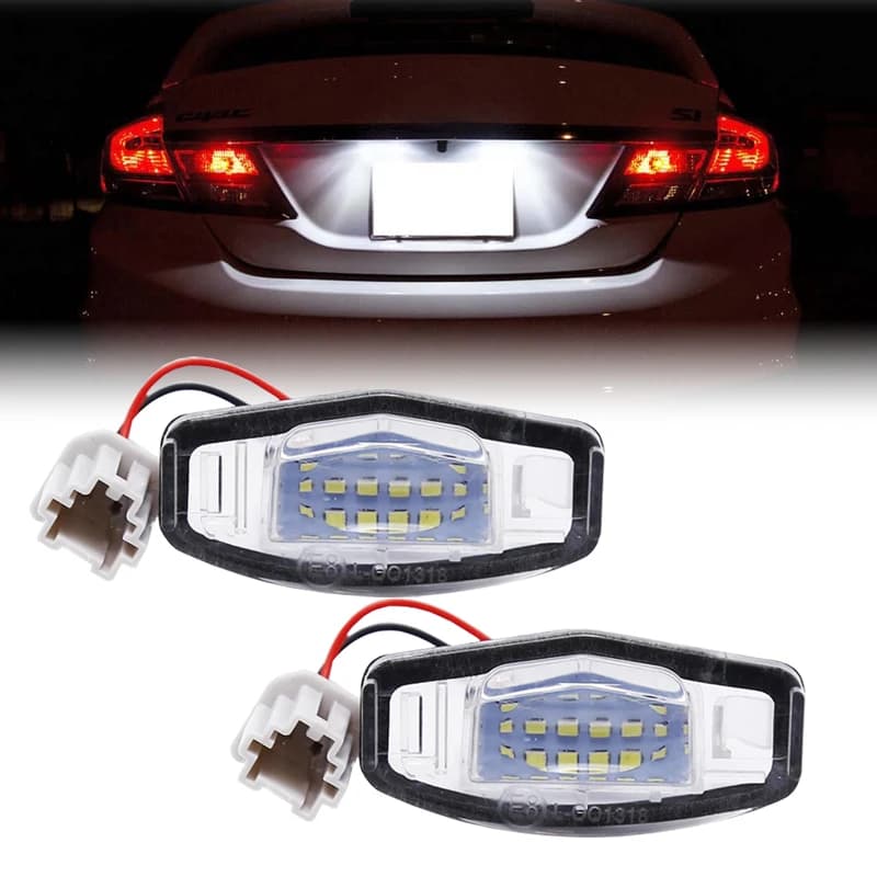 Lumière de plaque d'immatriculation LED blanche, pour Honda Civic 01-15 Accord 4D 03-17 Odyssey 00-0