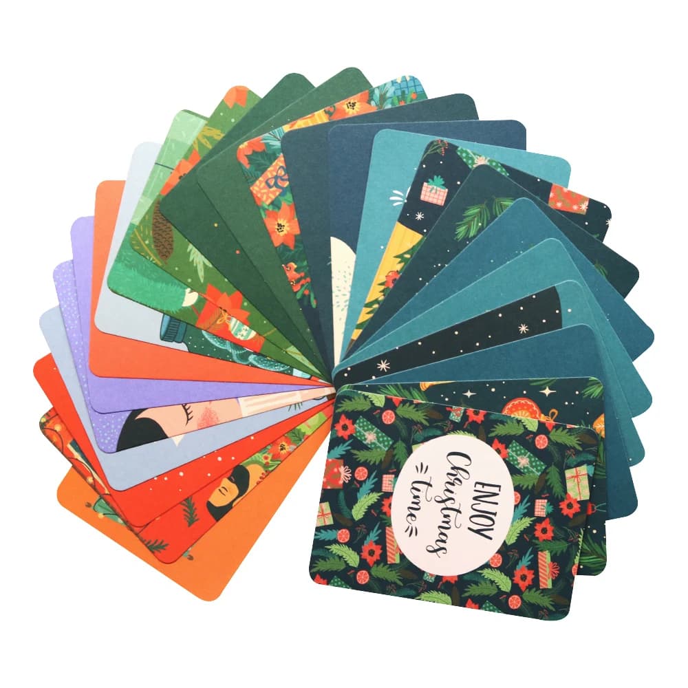 Cartes décoratives de Noël Creative Path, cartes double face en carton pour scrapbooking, embellisse
