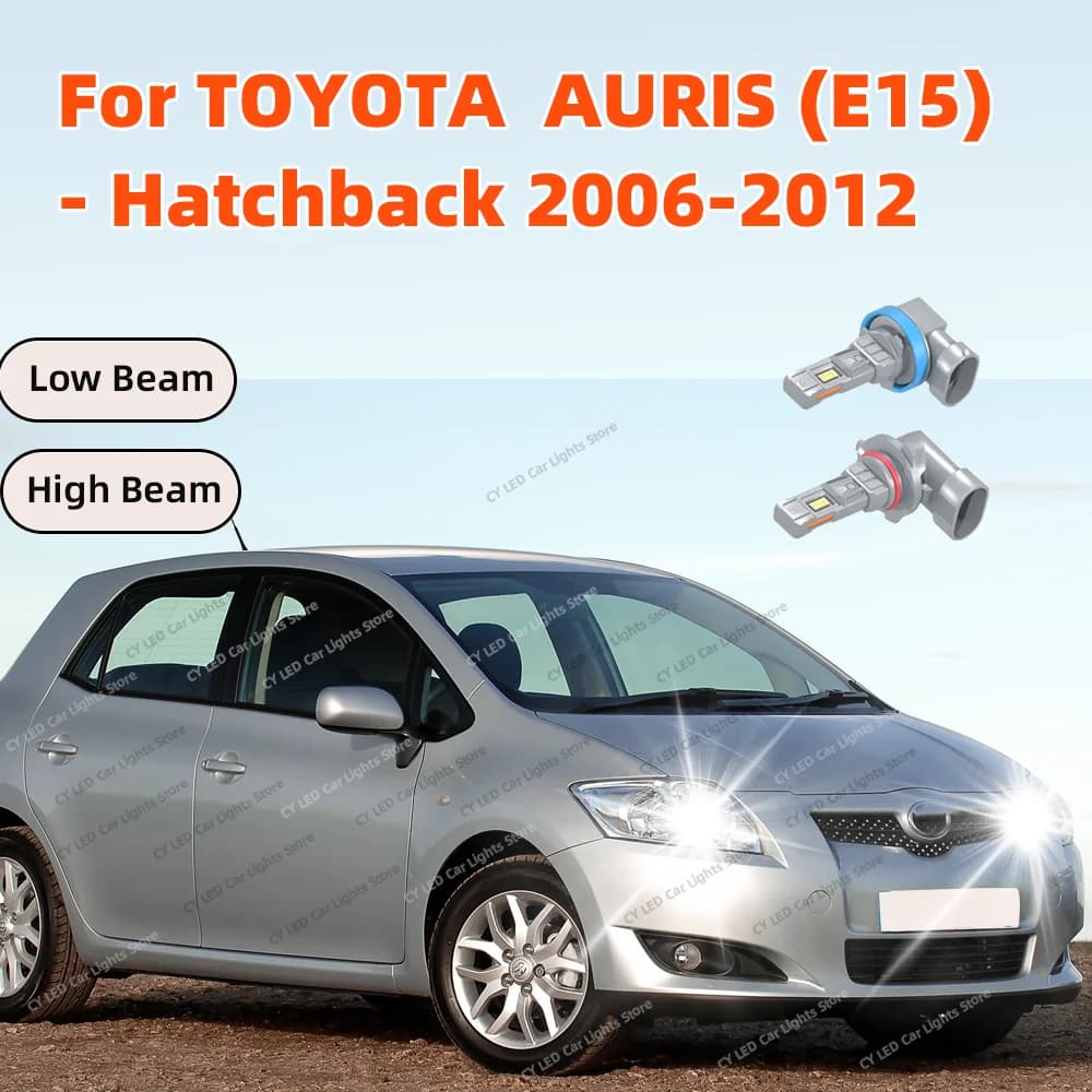 Ampoules LED pour phares de voiture, 30000lm, CANBUS, HB3 H11, pour TOYOTA AURIS E15 Hatchback 2006