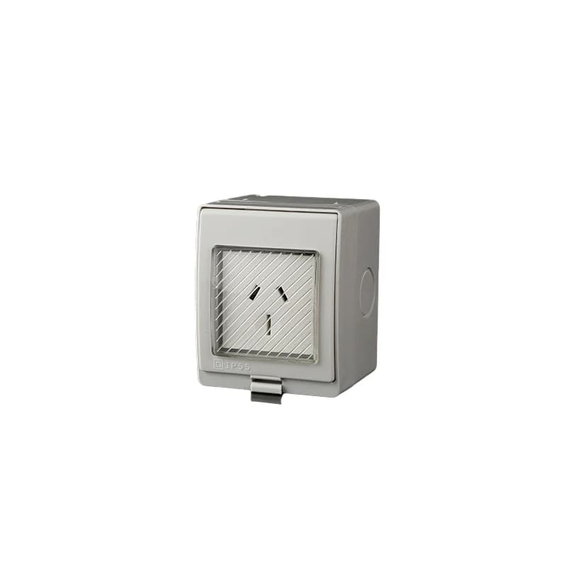 Prise étanche Standard australienne IP55 extérieure 16A 250V 1 Gang AU prise murale anti-poussière é