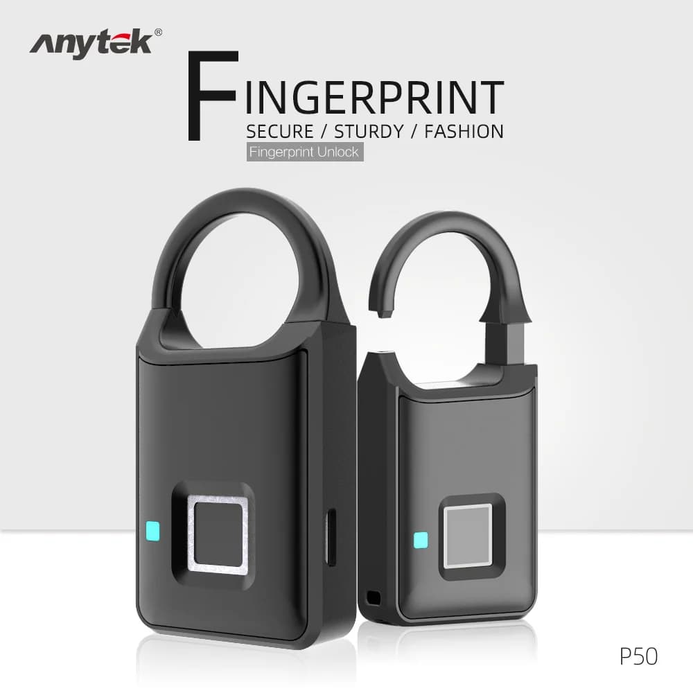 Serrure à empreintes digitales, cadenas intelligent, cadenas de porte à empreintes digitales, antivo