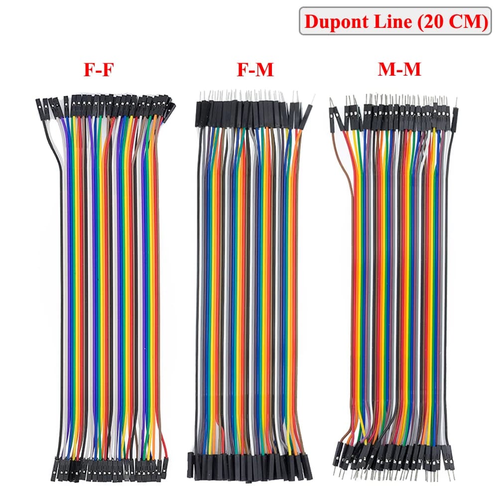 Câble de raccordement Dupont mâle à mâle + mâle à 600 et 600 à 600, 20cm, 120 pièces
