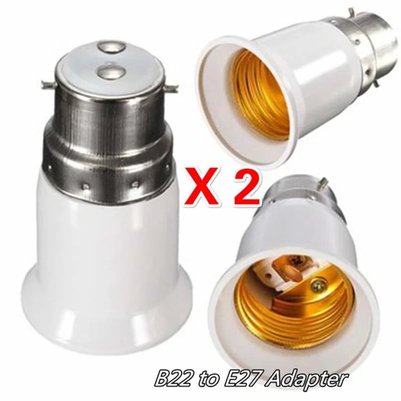 Adaptateur d'ampoule à baïonnette B22 à vis Edison E27, support de convertisseur de lampe, adaptateu