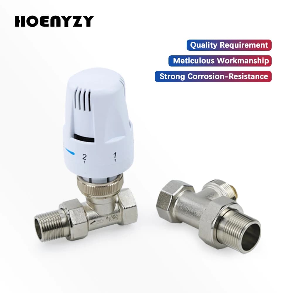 Vanne de radiateur thermostatique en laiton, Type droit DN15 DN20 DN25, contrôle automatique de la t