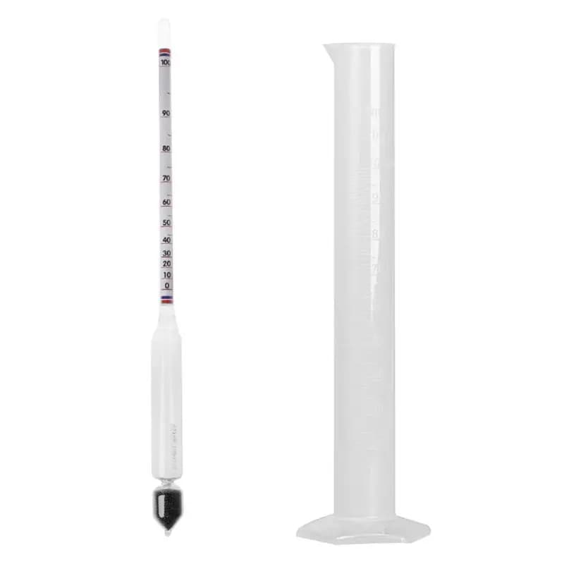 Testeur d'hydromètre Vintage, ensemble de bouteilles de mesure, outils, alcoolomètre, compteur de Co