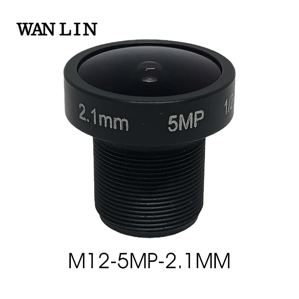 Objectif de caméra IP CCTV HD, 5MP, 2.1mm, 5.0 mégapFête els, carte MTV, objectif IR M12, F2.0, form