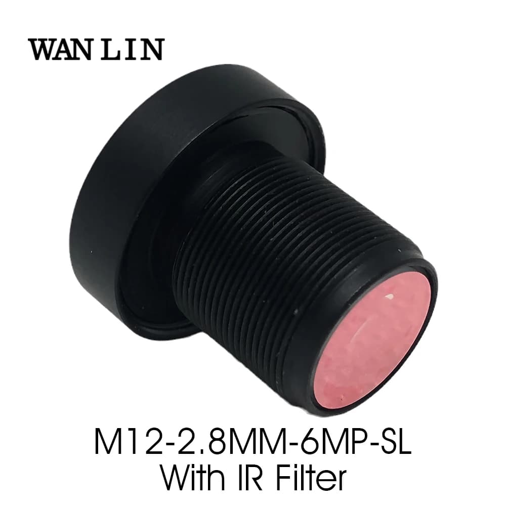 Starlight – objectif M12 2.8mm 6MP avec filtre IR 6.0 nm, HD 1/2 mégapixels, Format d'image ", ouver