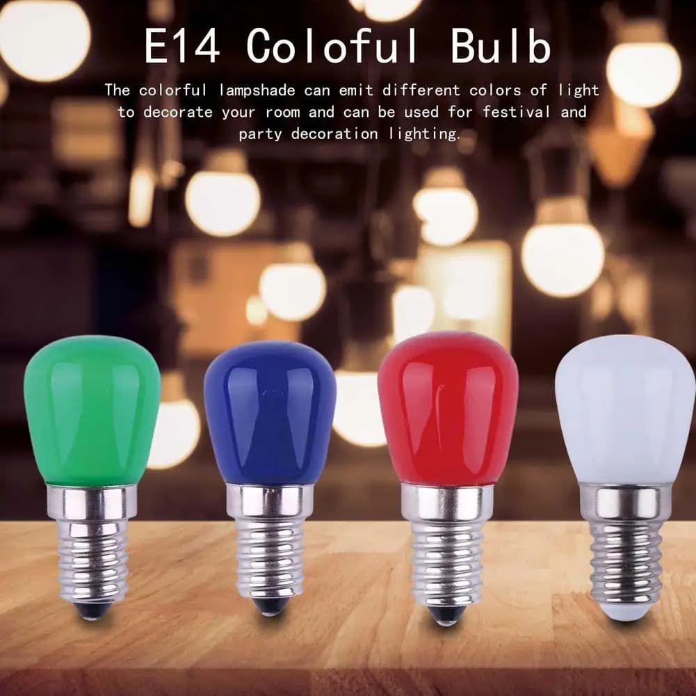 E14 LED petite ampoule à vis 3W 220V coloré décoratif réfrigérateur lampe de Table ampoule LED coule
