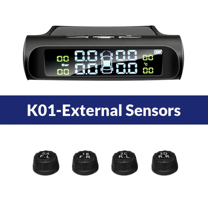 E-ACE énergie solaire TPMS système de surveillance d'alarme de pression des pneus de voiture système