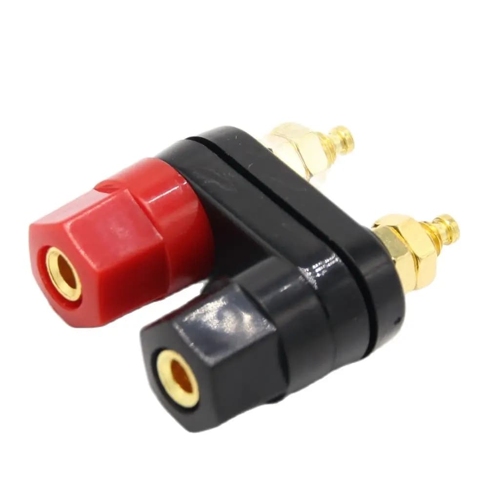 Connecteur banane double sortie 4 mm, bornes hexagonales doubles, connecteur rouge et noir, 1 pièce
