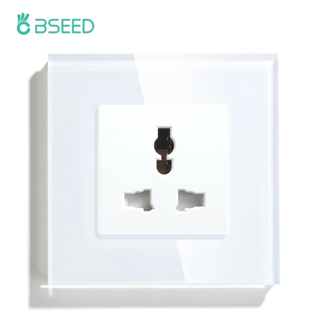 Bgraine – prise murale multifonction, Standard universel, simple, panneau en cristal Gloden noir et