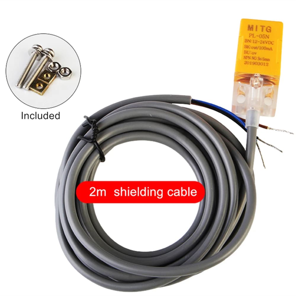 DC12-24V inductif de PL-05N en métal de capteur carré de commutateur de proximité 3 fils 5mm NPN AUC