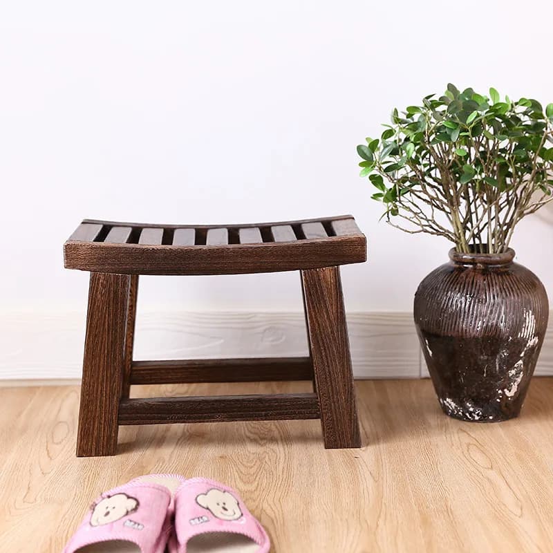Tabouret en bois Antique japonais, banc en bois de Paulownia, meubles traditionnels asiatiques, salo