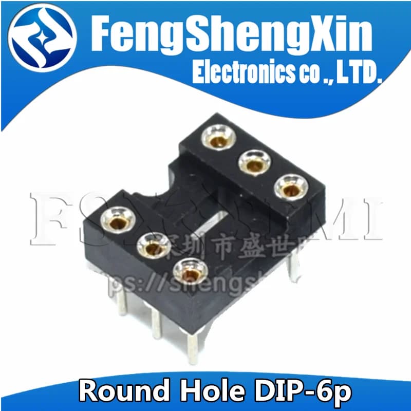 Connecteur de prise IC à trou rond, DIP 6, 8, 14, 16, 18, 20, 24, 28, 40 broches, DIP6, DIP8, DIP14,