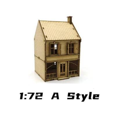 Modèle de scène de magasin européen, Architecture rurale, modèle d'assemblage en bois, maison Miniat