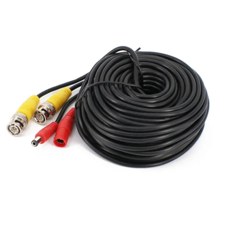Câble vidéo BNC pour système de caméra DVR CCTV 5M 10M 20M, alimentation CC, surveillance de sécurit