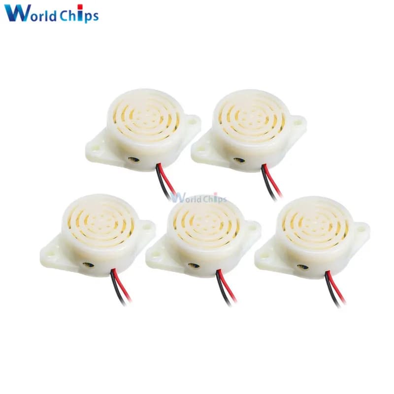 5 pièces/lot 95DB alarme décibel élevé 3-24V 12V alarme sonore électronique bip bip Intermittent pou