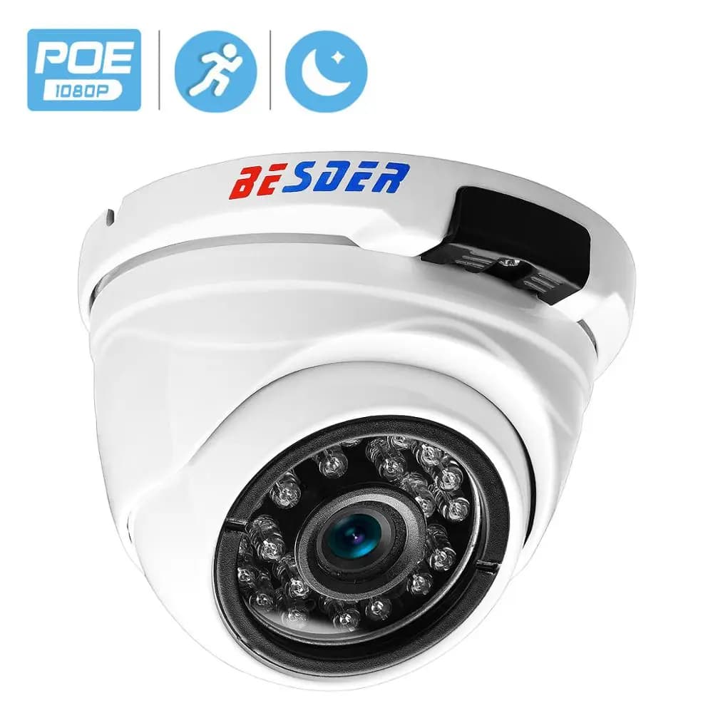 BESDER-caméra de surveillance dôme intérieure et extérieure IP/1080P/960P/720P, dispositif de sécuri