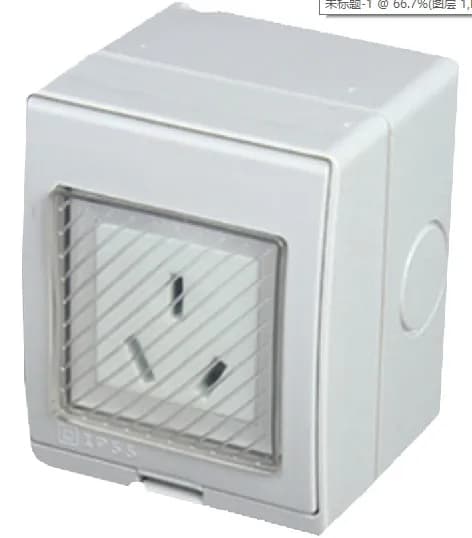 Prise murale étanche AU, 16a, 250V, 1 voie, IP55, extérieur, anti-éclaboussures, Anti-UV, montée en