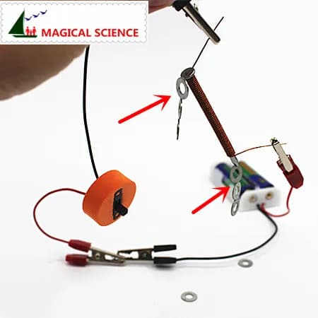 Électro-aimant fait maison, matériel de bricolage, expérience physique amusante, effet magnétique ac