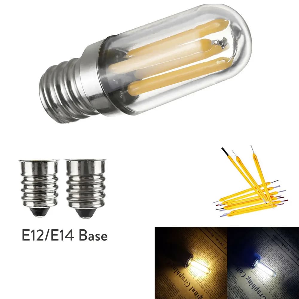 Mini E14 E12 LED réfrigérateur congélateur Filament lumière COB Dimmable ampoules 1 W 2 W 4 W lampe