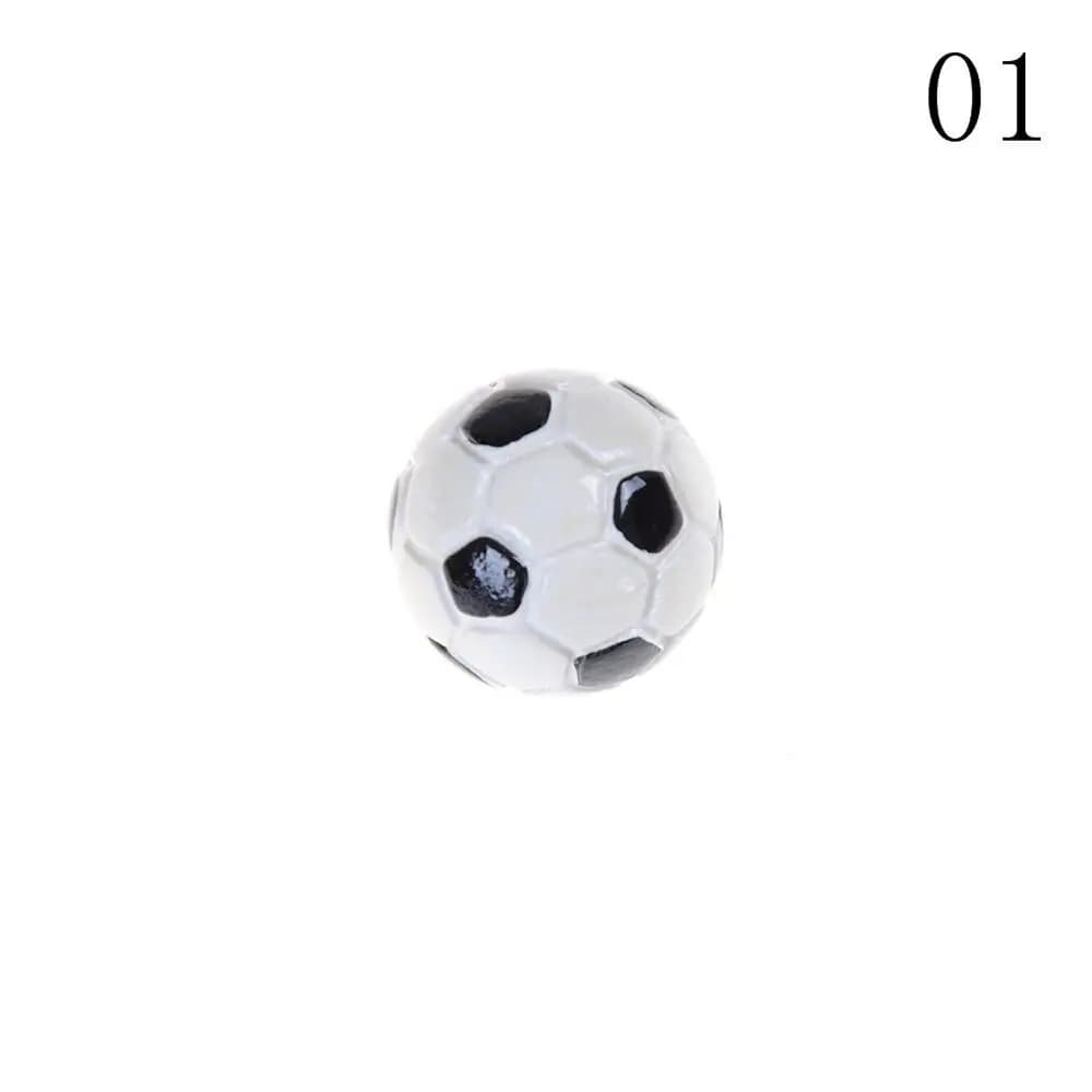 Maison de poupée 1:6/1:12 balles de sport miniatures, jouets décoratifs pour Football et basket-ball