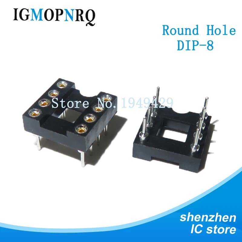 10 PIÈCES Trou Rond IC prise Connecteur DIP 6 8 14 16 18 20 24 28 broches Prises DIP6 DIP8 DIP14 DIP