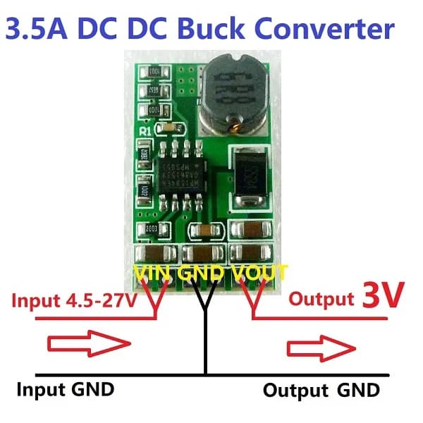 Module convertisseur DC-DC 3,5a, 1 pièce, carte régulateur de tension abaisseur 4.5V-27V à 3V 3.3V 3