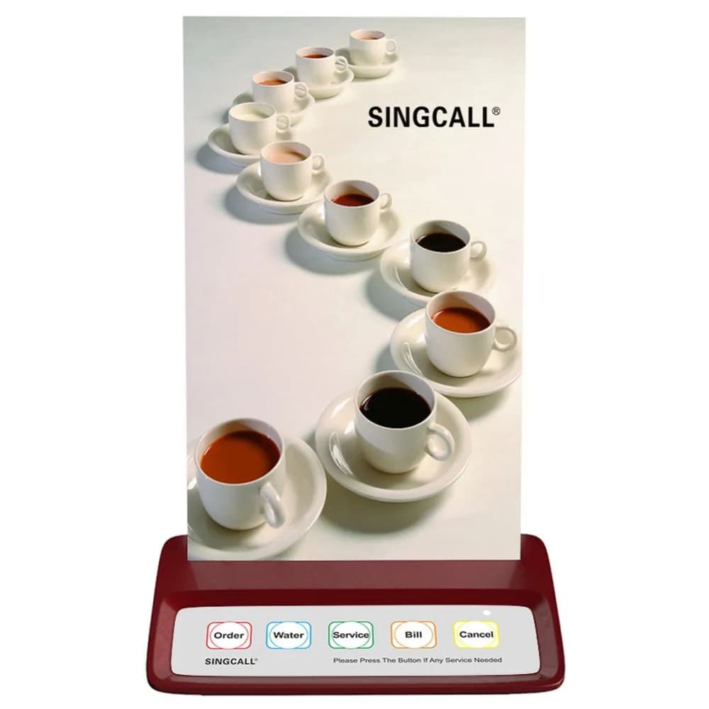 SINGCALL – bouton d'appel du serveur, clavier d'appel blanc avec 5 touches pour lieux de divertissem