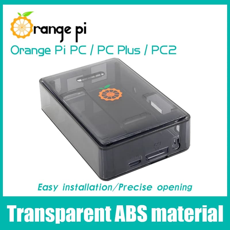 Orange Pi PC/PC Plus Boards Coque de protection ABS transparente noire