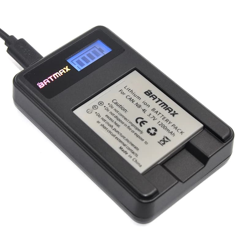Batterie NB4L NB 4L avec chargeur USB LCD, 1X, pour appareil photo Canon IXUS 30 40 50 55 60 65 80 1