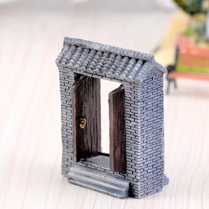 Porte du bâtiment de l'histoire de la chine, Miniature, féerique, jardin, maison, maisons, Mini arti