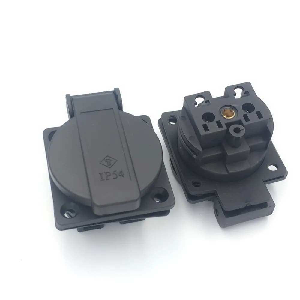 Schuko – prise femelle CEE7 pour courant alternatif industriel, étanche IP54, connecteur de rallonge