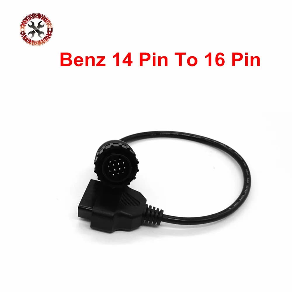 Câble de Scanner OBD2 OBD 2, prise ronde pour Mercedes /Benz 14 broches à 16 broches Sprinter, outil