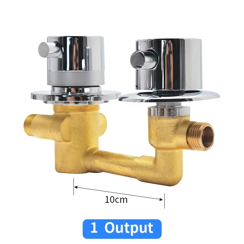 Robinet de douche thermostatique en laiton, sortie 1 voie, dérivation de salle de douche, mitigeur d